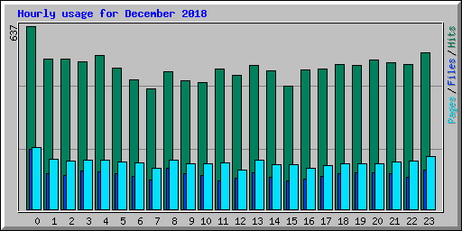 Hourly usage for December 2018