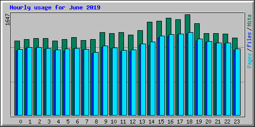 Hourly usage for June 2019