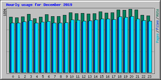 Hourly usage for December 2019