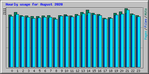 Hourly usage for August 2020