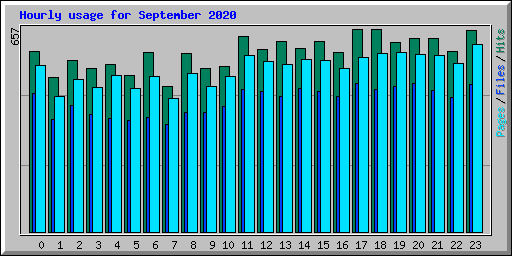 Hourly usage for September 2020