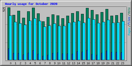 Hourly usage for October 2020