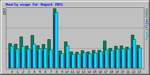 Hourly usage for August 2021