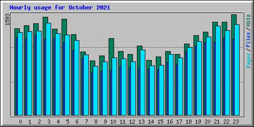Hourly usage for October 2021
