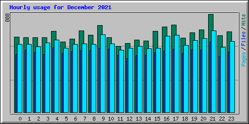 Hourly usage for December 2021