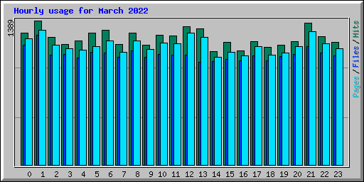 Hourly usage for March 2022