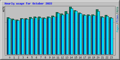 Hourly usage for October 2022