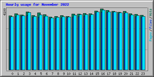 Hourly usage for November 2022
