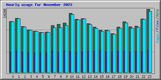Hourly usage for November 2023