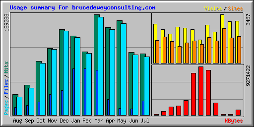 Usage summary for brucedeweyconsulting.com